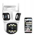P15 Външна ICsee охранителна камера 6K 12MP 3 обектива WiFi Auto Track