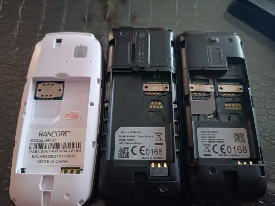 Три телефона два nokia и един rancore