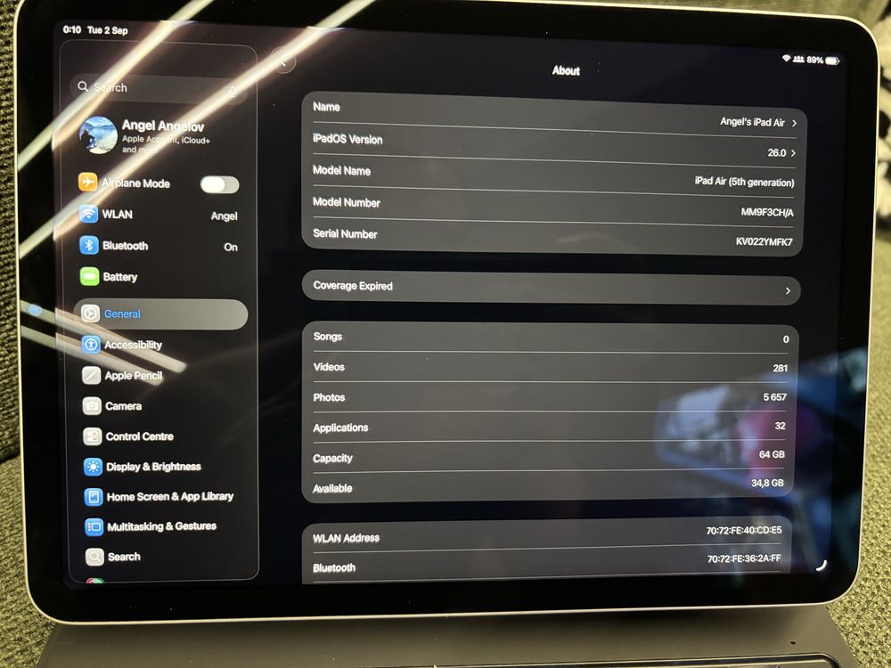 iPad Air 5 (2022) M1 10.9" 64 GB WiFi