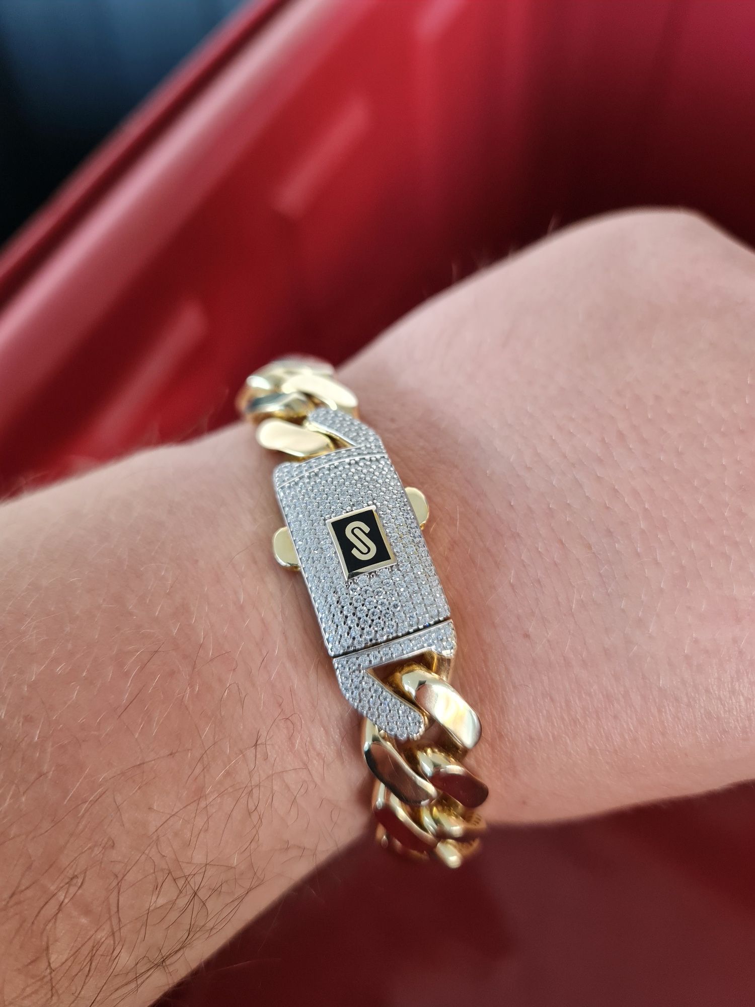 Bratara Monaco Chain Aur 14K model cuban