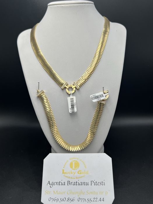 Lant si bratara aur 14k 31.39/13.73 gr lungime 45/19 cm cod 17531