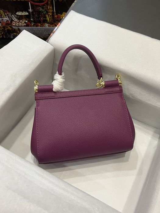 Geanta Dolce Gabbana Sicily 20 cm bordo, Premium