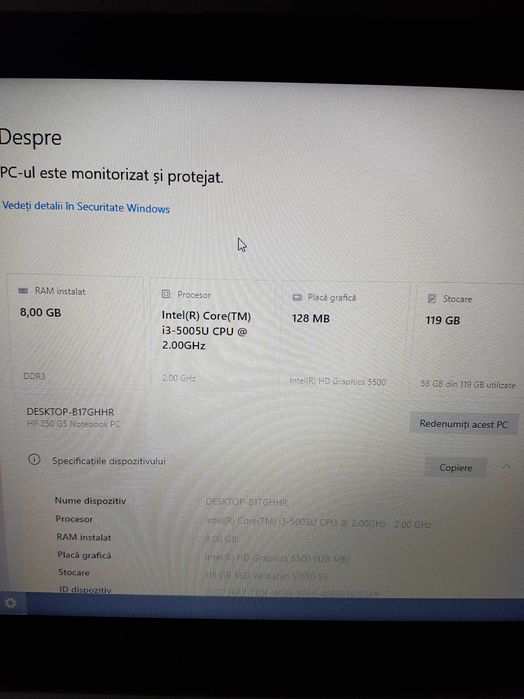 Laptop HP 250 G5 i3 5005u