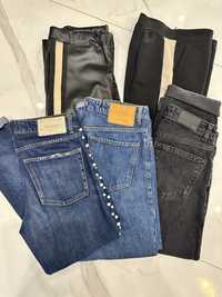 Кожен панталон, дънки Zara, Mom Jeans