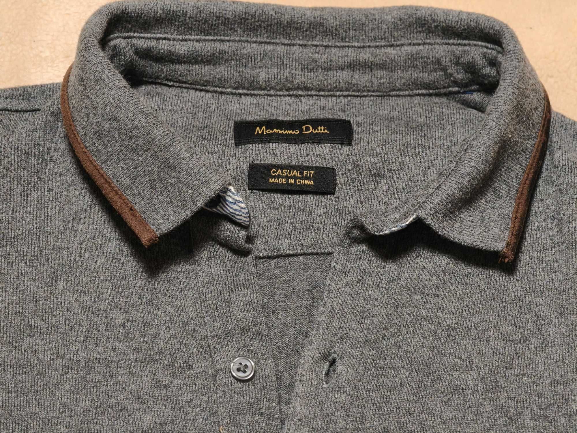 Мъжки пуловер и блуза Massimo Dutti памук и кашмир