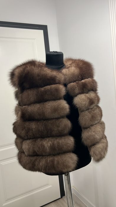 Blana naturala vulpe polara 3 în 1