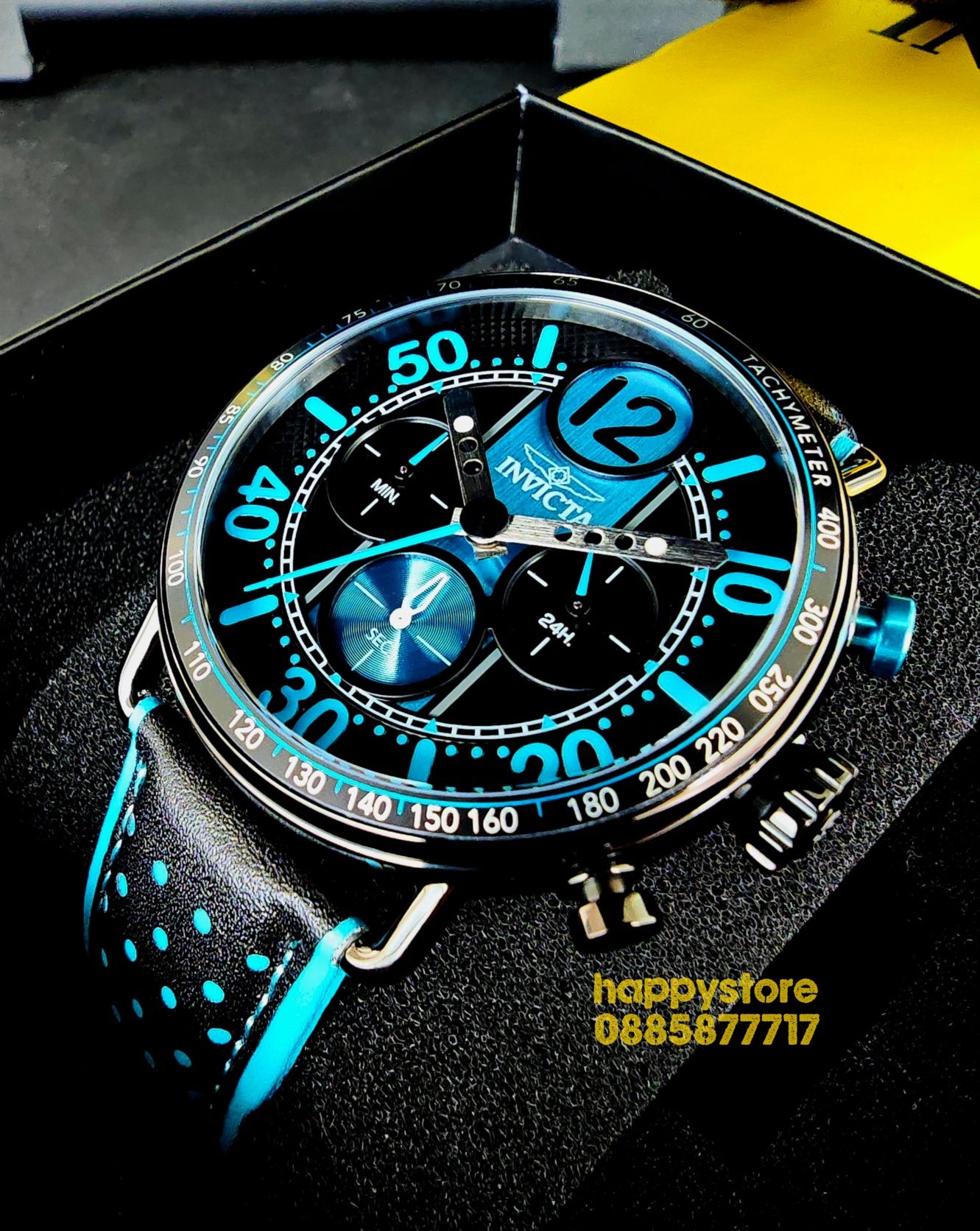 часовник INVICTA Racing Aero Blue 44 mm, Инвикта нов, ръчен часовник