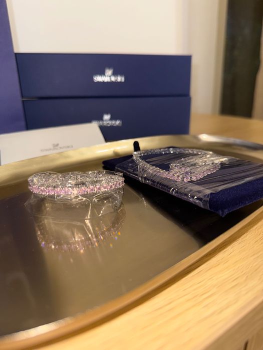 Swarovski Brățară Tennis Matrix Roz