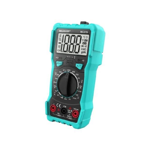 Цифров мултицет Mileseey MC616, NCV,  hFE triode, AC/DC 600V, фенерче