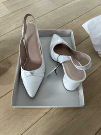 Pantofi cu toc albi mireasa Anna Field 39