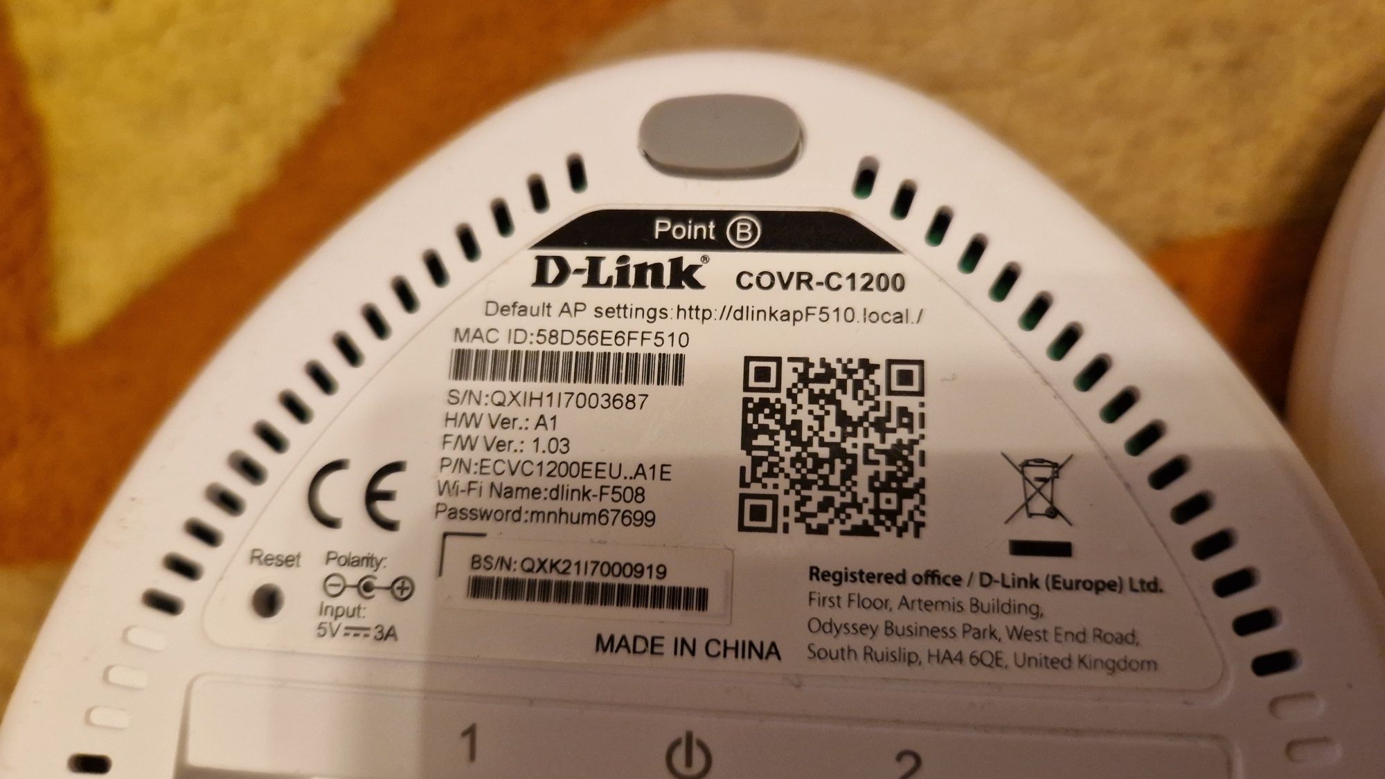 Sistem  router mesh wireless D link covr 1200 Ac router access point s