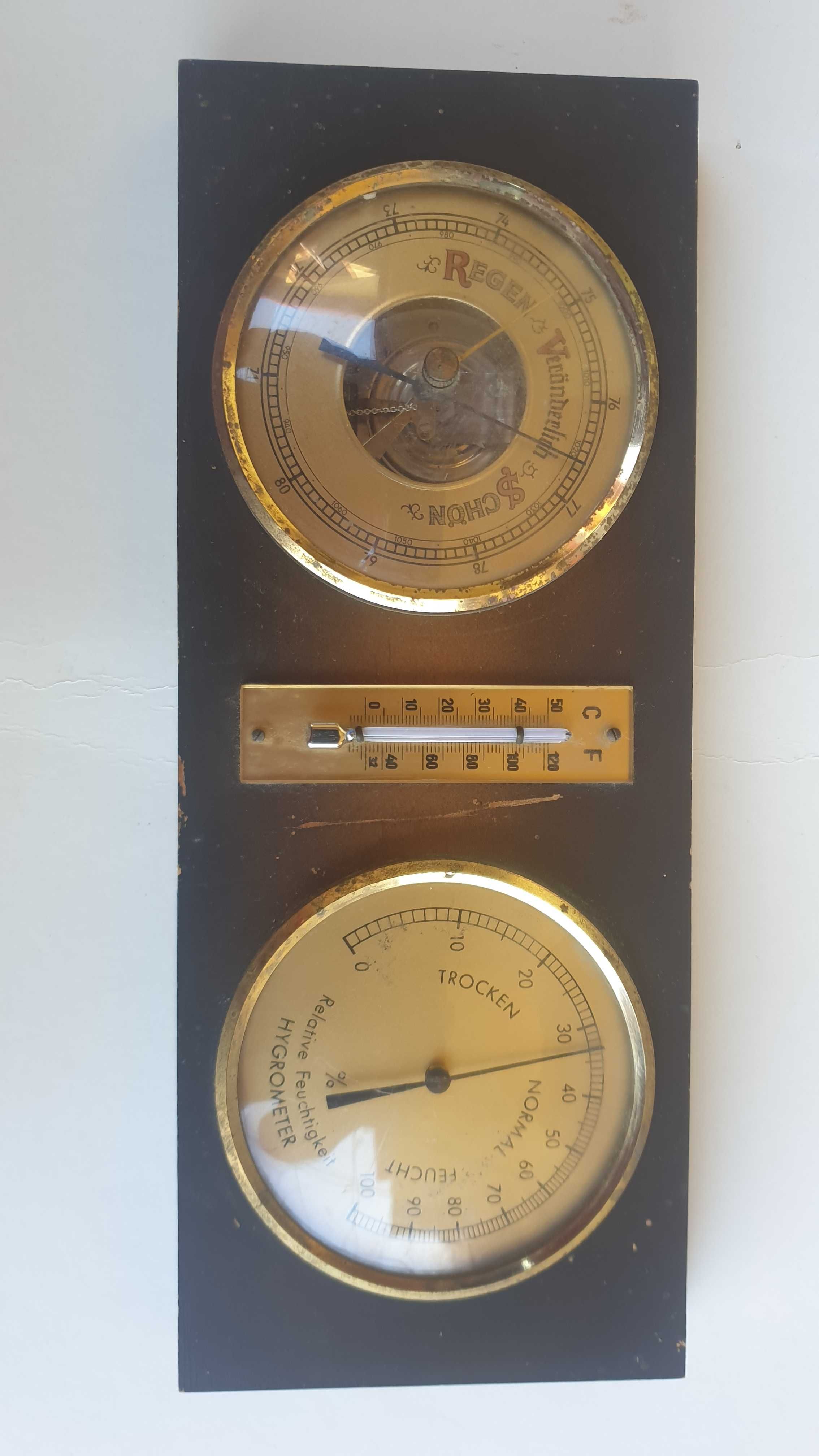 Termometru barometru si higrometru, foarte vechi