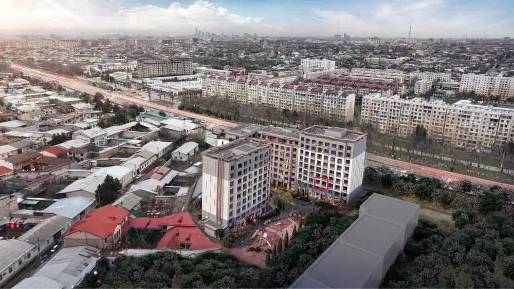 Qorasuv NRG — 2-комнатная, коробка, кирпичный дом, Карасу-6`