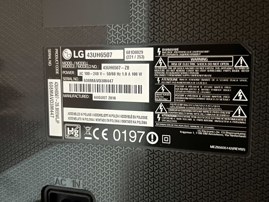 LED телевизор LG 43" 4K
