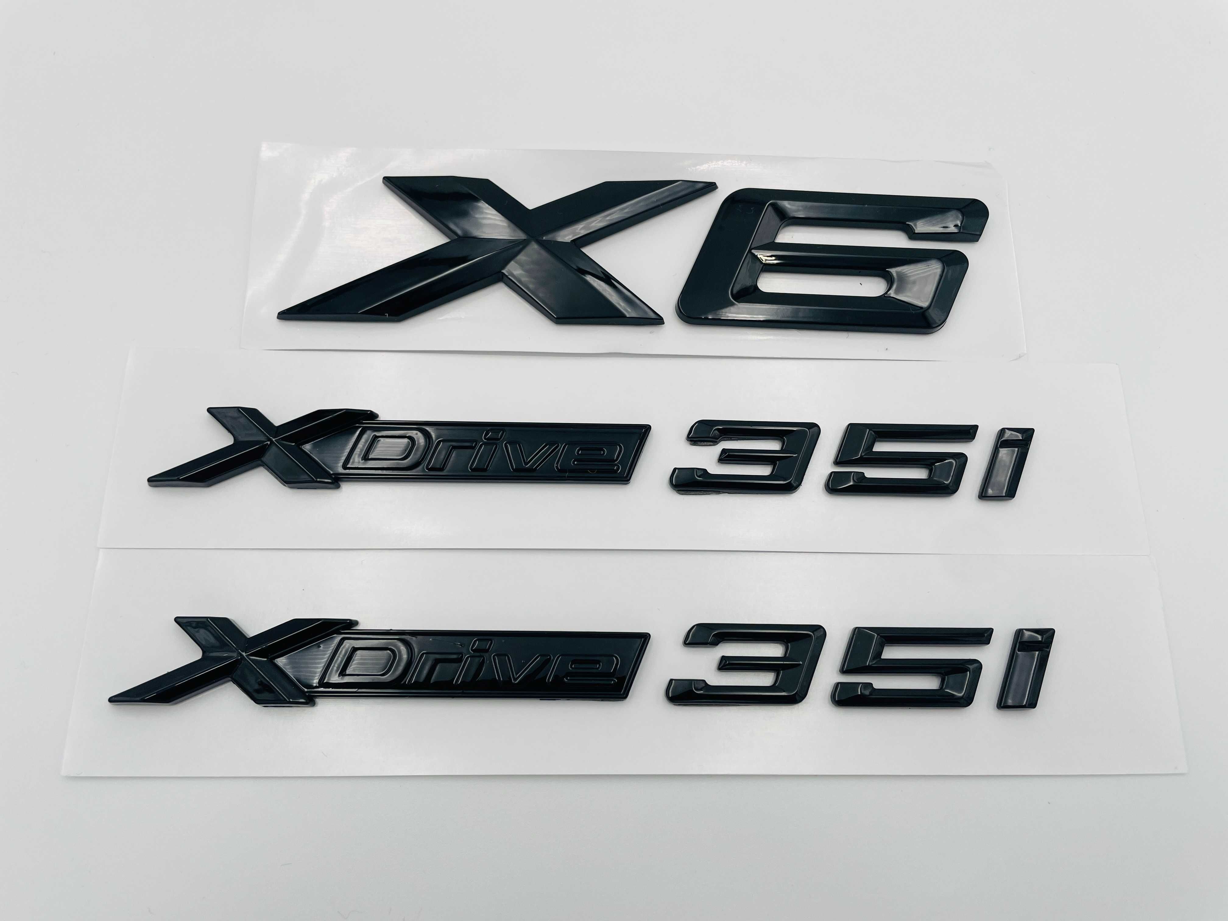 Set embleme compatibile BMW X6 x-drive 35i negru