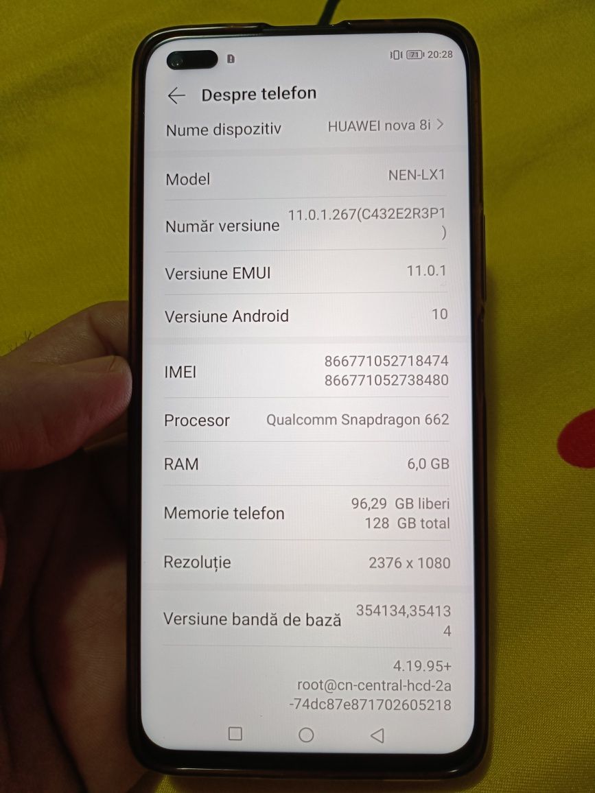 Huawei nova 8i 128/6 ram ca nou, încă în garantie