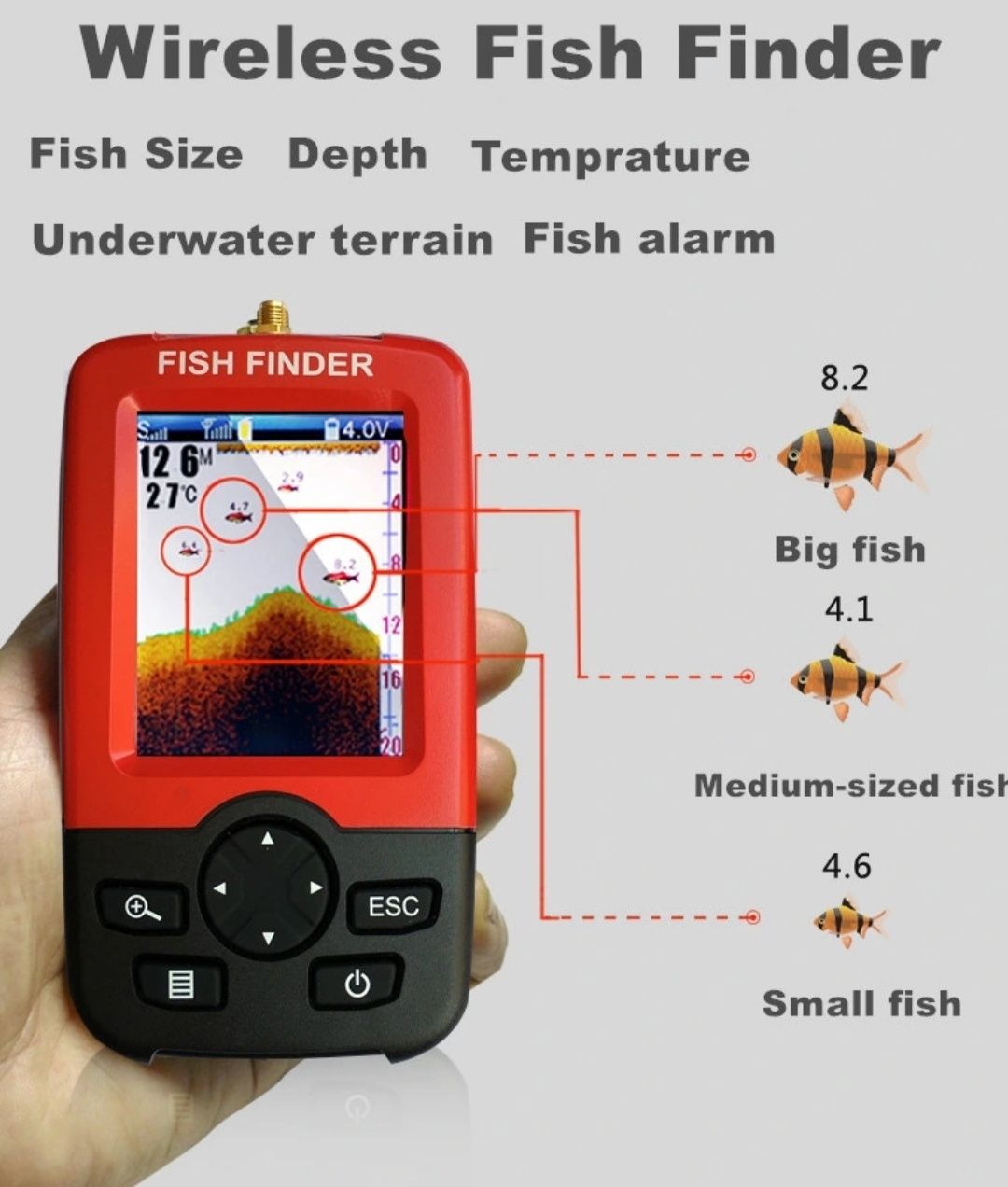 Сонар за риболов Безжичен сонар Сонар за риболов Ехолот fish finder
