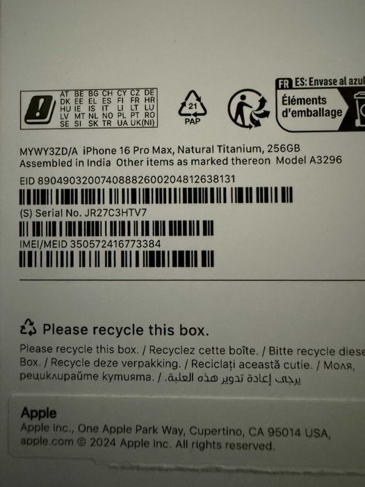 Iphone 16 PRO MAX Istyle 10/10 Garantie Baterie 100%