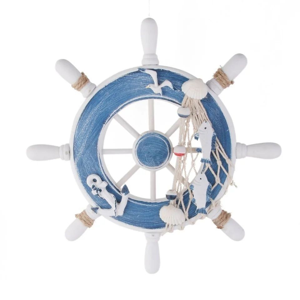 Decoratiune carma corabie din lemn decoratiune nautic barca delta