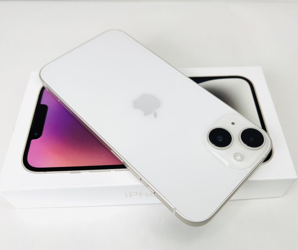 Apple iPhone 14 128GB Starlight 100% Батерия! Гаранция!