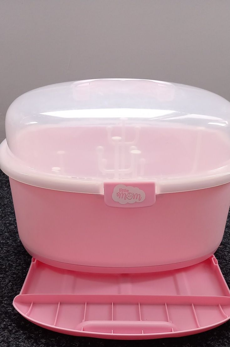 Cutie depozitare si uscare biberoane Little Mom Storage Box Pink