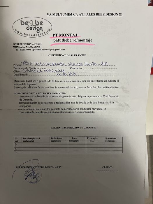 Patut bebe transformabil 120x70