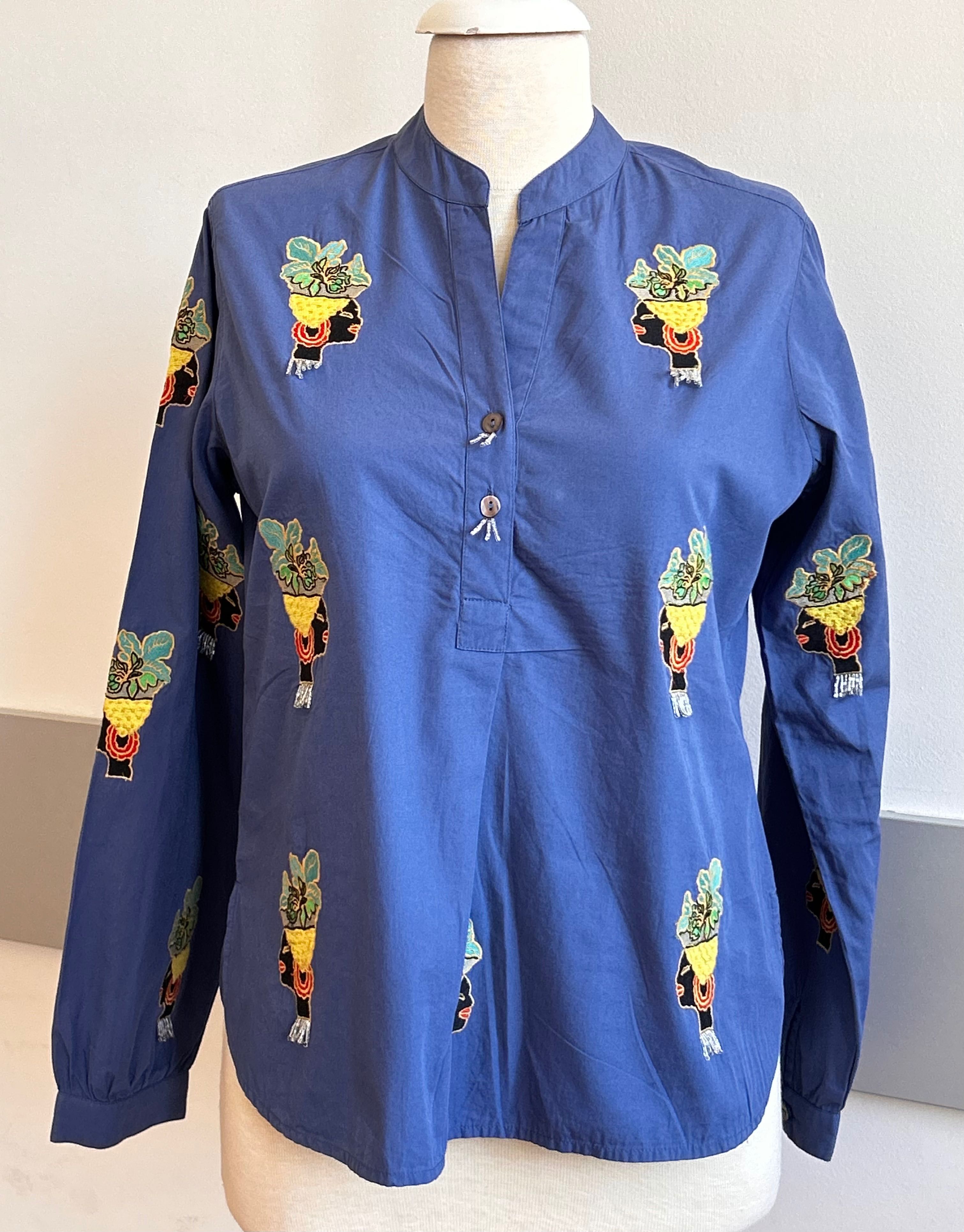 Maison scotch деним и цветна туника