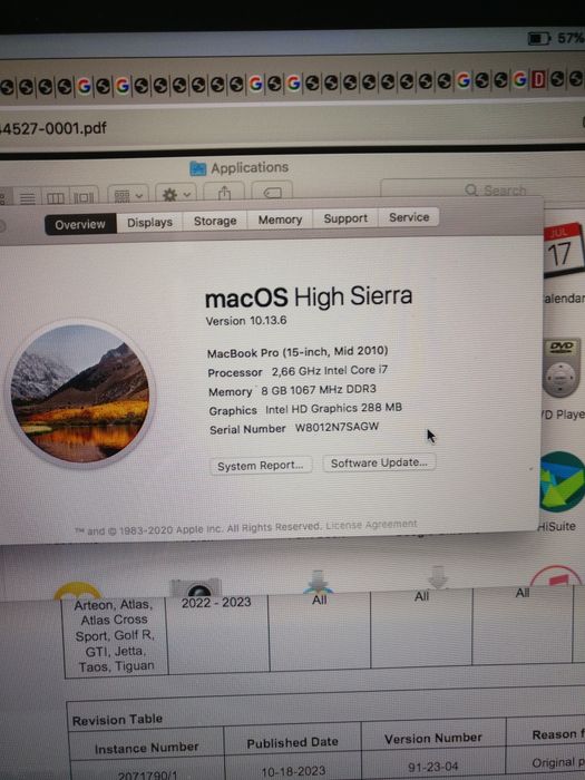 Vand Macbook Pro 15" mid 2010