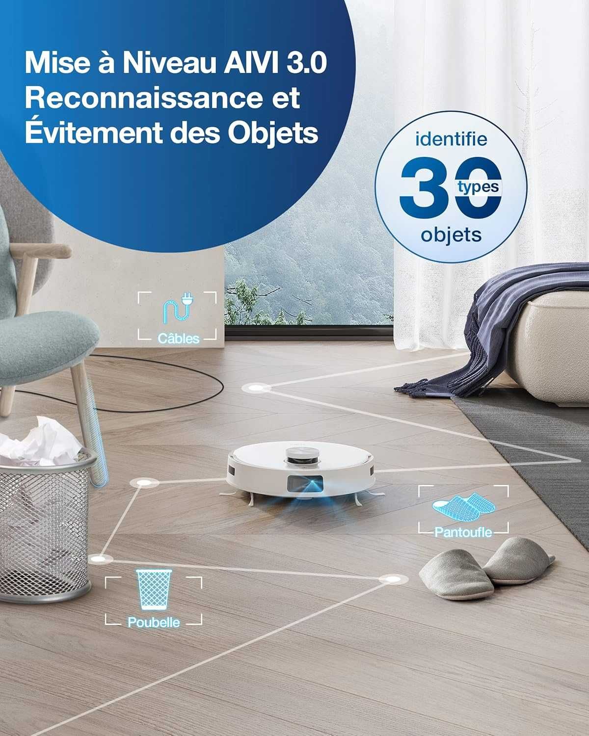 Прахосмукачка робот Ecovacs Deebot X1e OMNI AIVI 3.0 TrueMapping 2.0