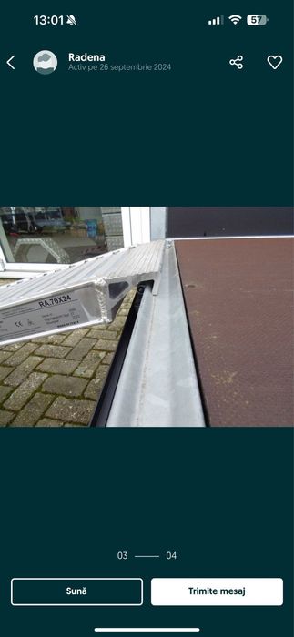 Rampe aluminiu incarcare utilaje