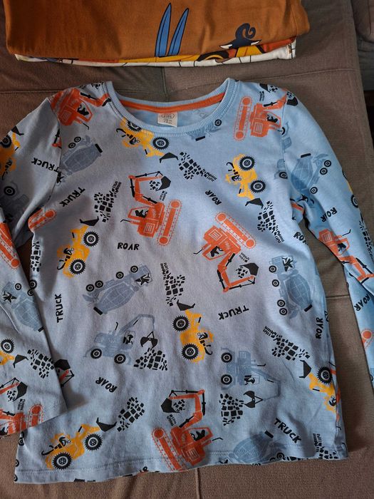 Детски лот памучни блузки 7бр плюс дънки с ластик 128 размер