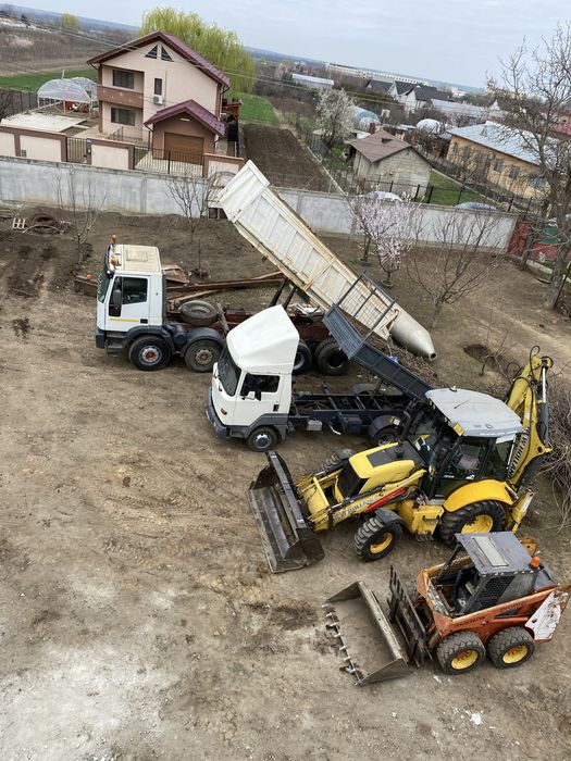 Bobcat buldoexcavator camion 8x4,picamer placa compactoare