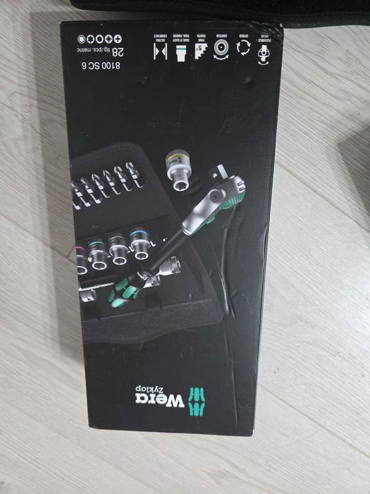 Set de clichete WERA 8100 SA 4 Cyclops Speed, 1/4" Drive imperial