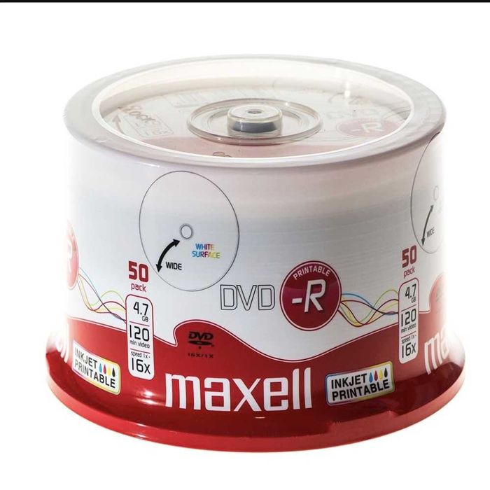 DVD Printabil Maxell capacitate 4.7GB 50/set inkjet printabile