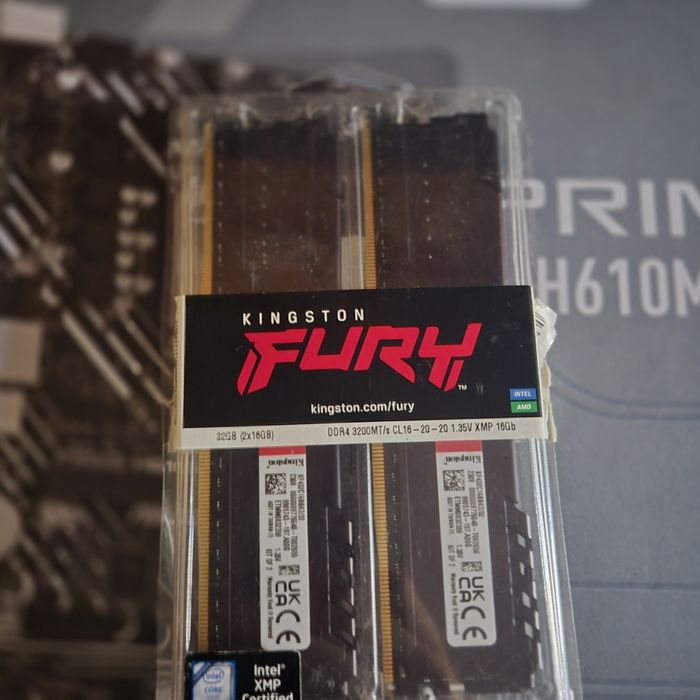 Kit Procesor I5-12400f + Prime h610m- + ram ddr4 32gb kingston furyk