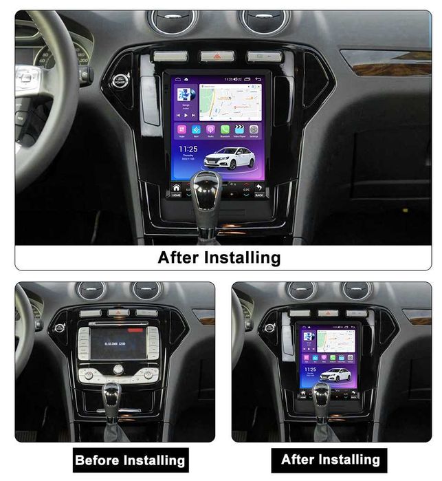 Navigatie Android TESLA Ford Mondeo 2007-2010  1/6 Gb Ram Waze Carplay