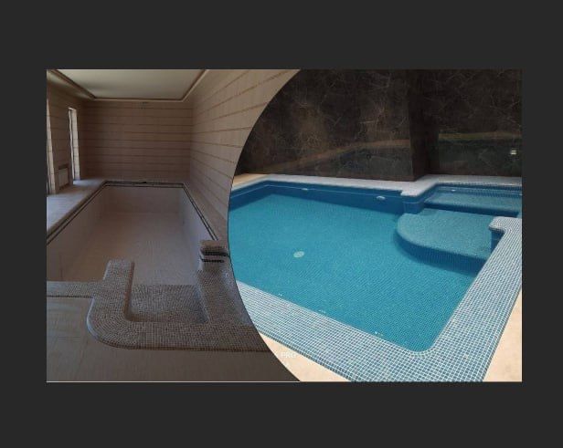 Basseyn sauna fontan quramz строительсво бассейн