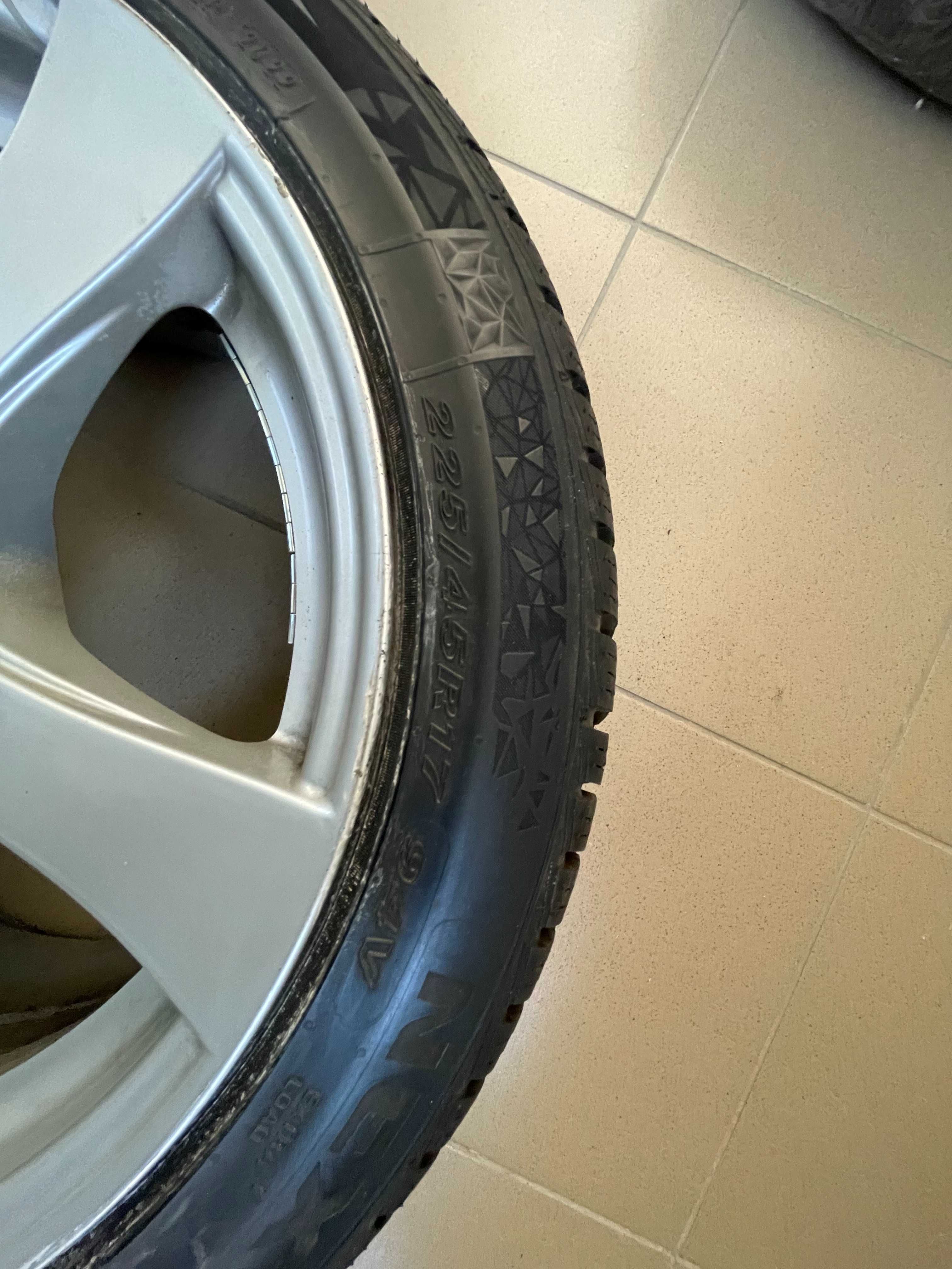 Джанти ет 30 5х120 със зимни гуми Nexen 225/45/17
