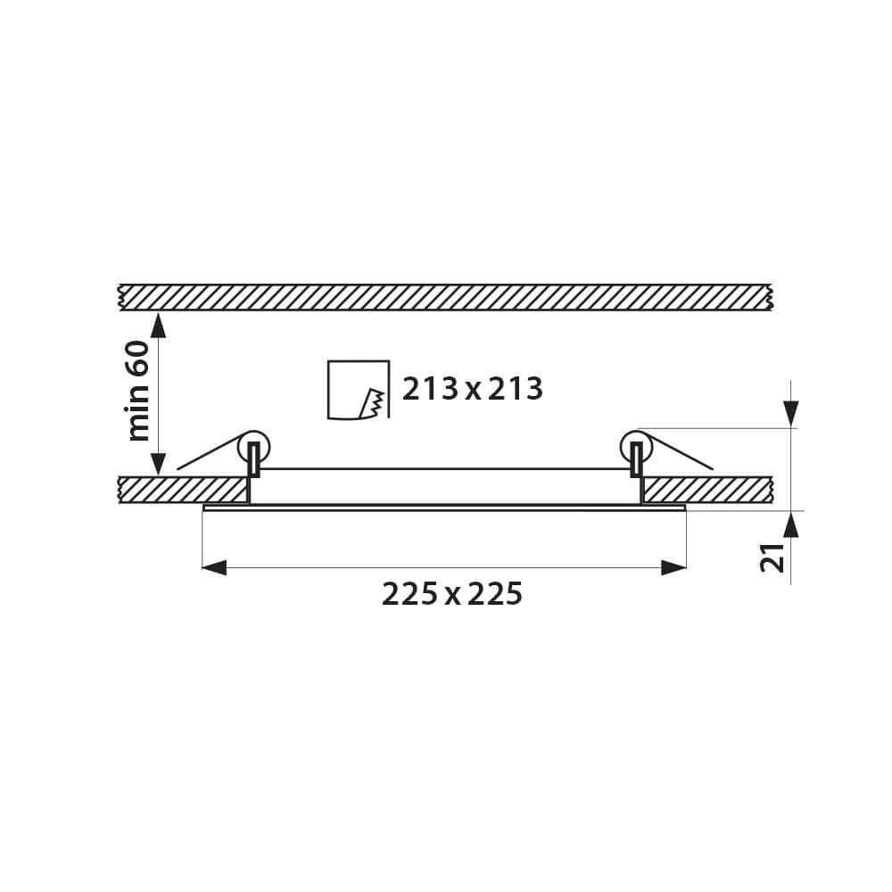 ЛАМПА LED ПАНЕЛ GRID LED - 18W - 1150LM - БЯЛ - 4000K - 2 броя