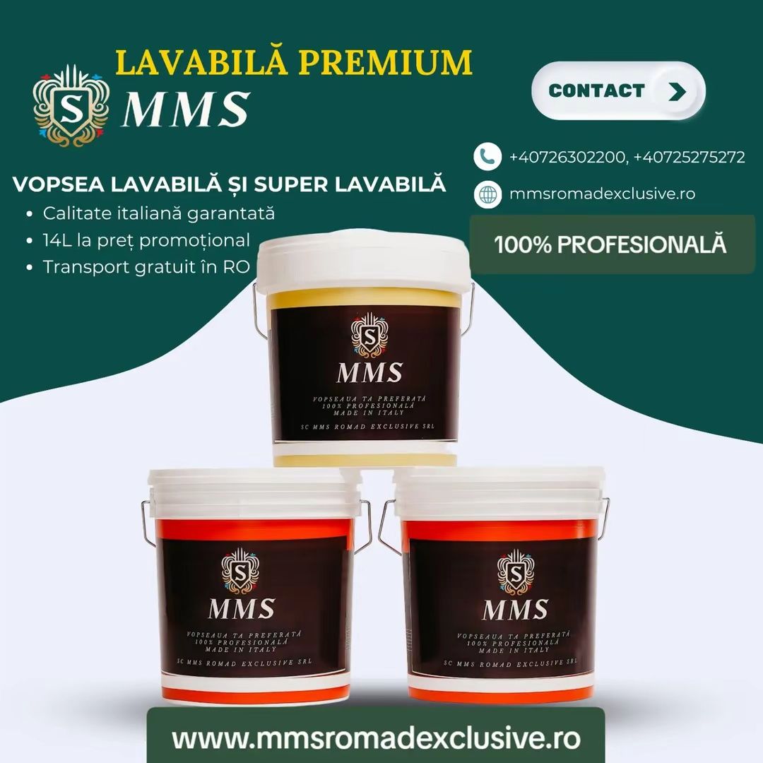 Vopsea Lavabilă pentru interior fabricată în Italia 100% profesională
