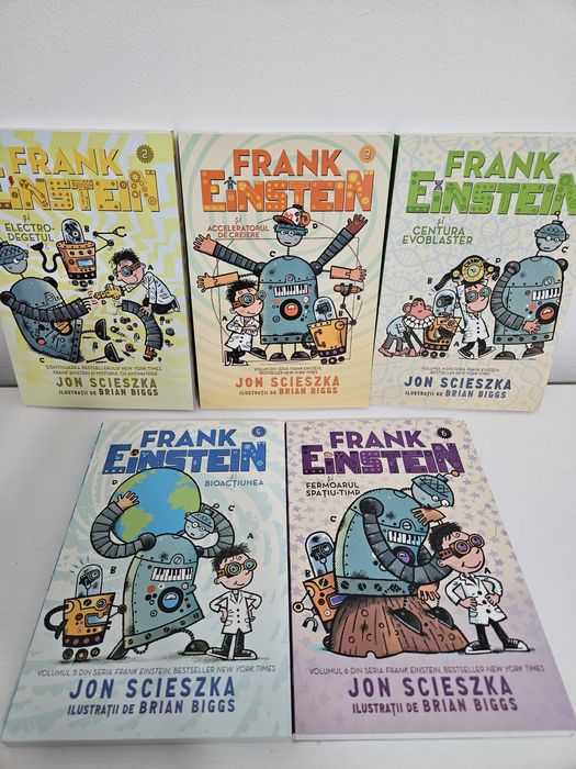 Set 5 cărți Frank Einstein – aventuri amuzante și știință pentru copii