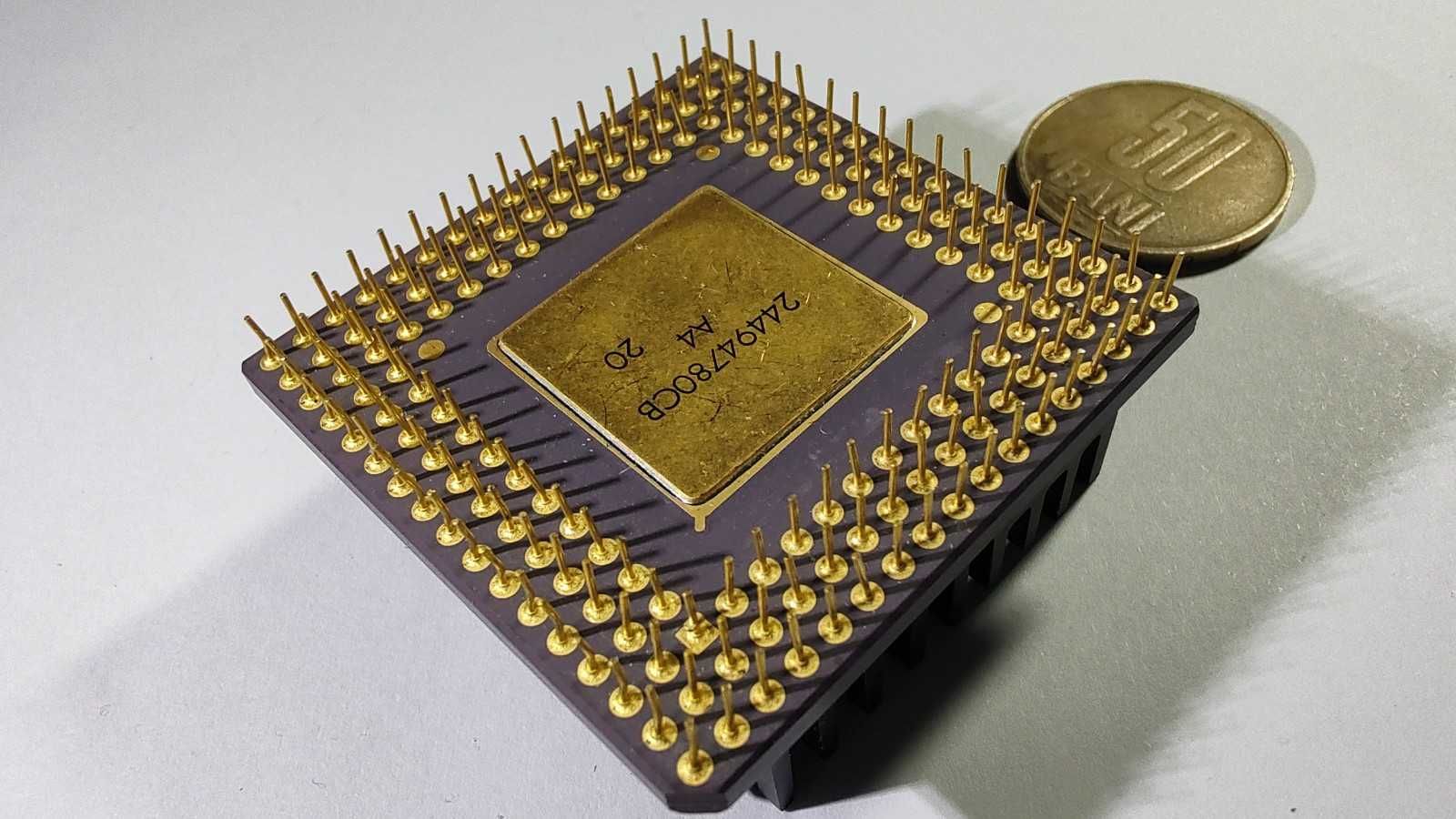 Procesor de colectie Intel Overdrive DX40DPR100 100MHz vintage