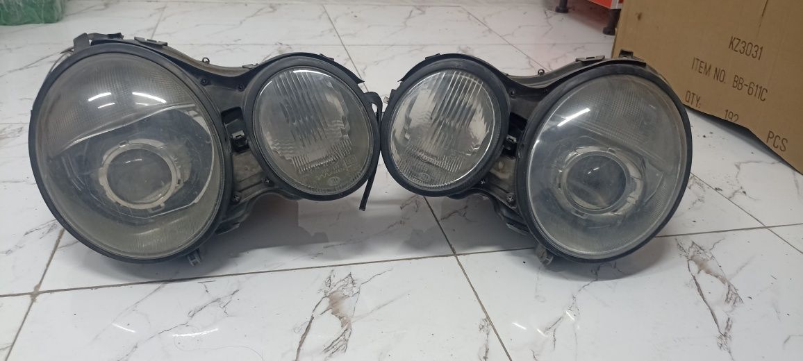 Линзованные фары на w210 рестайлинг