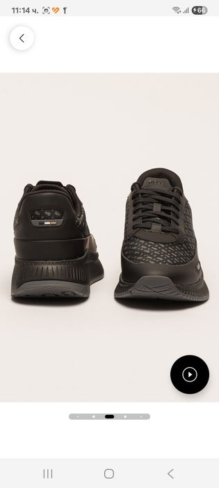 Boss мъжки спортни обувки с принт и еко кожа