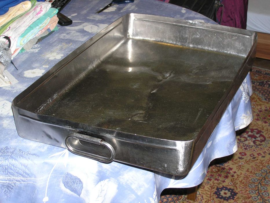 тава за готвене неръждаема стомана 62/42/8см