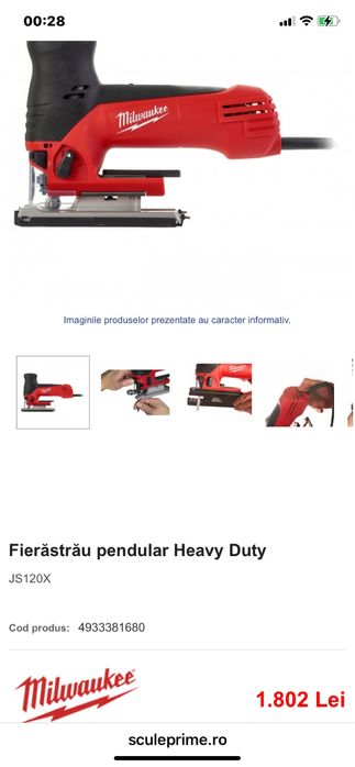 Milwaukee pendular JS 120 X soricel