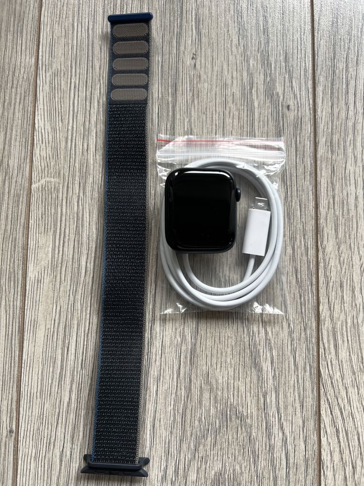 Apple watch 7 45mm midnight black GPS baterie 100%