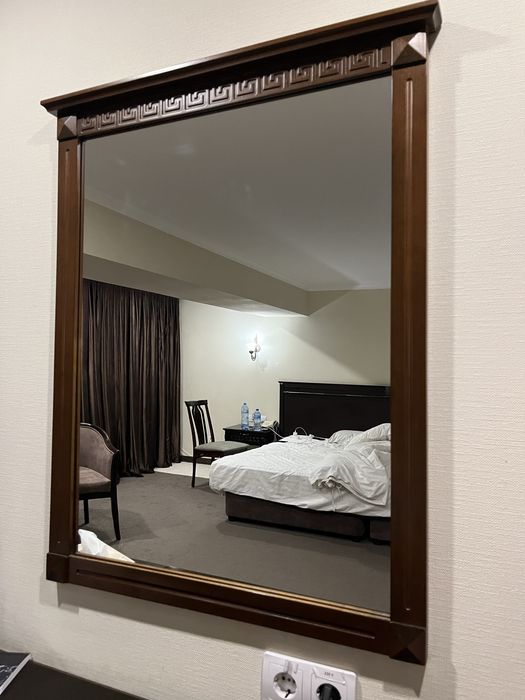 Зелкало с деревянной рамкой 90х70 Турция люкс качество