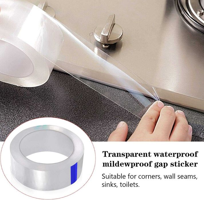 Banda de etansare transparenta autoadeziva rezistenta la apa 5m x 50mm