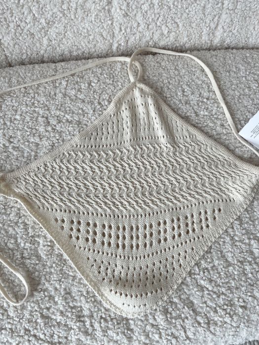 Дамски плетен къс топ